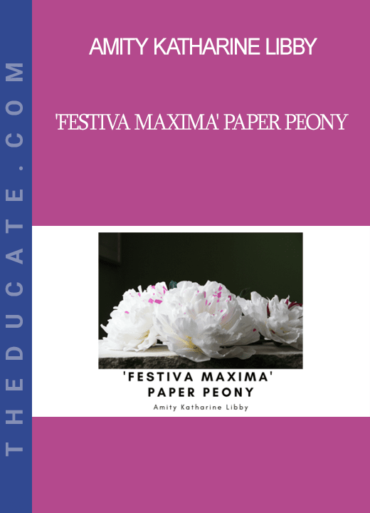 Amity Katharine Libby - 'Festiva Maxima' Paper Peony