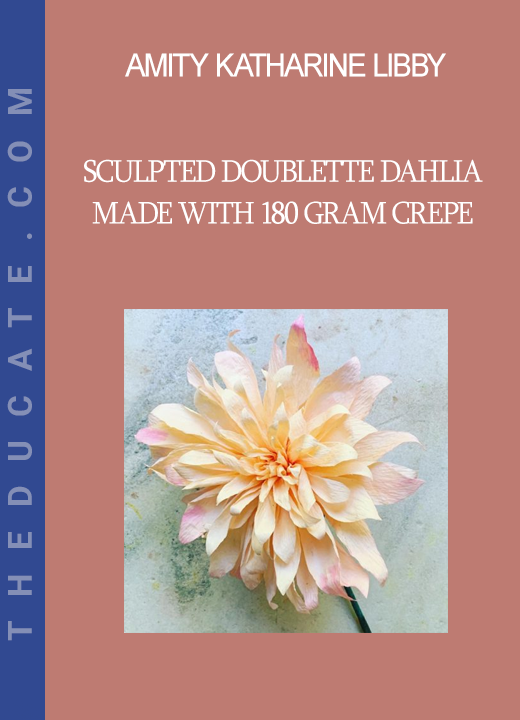 Amity Katharine Libby - Sculpted Doublette Dahlia made with 180 Gram Crepe