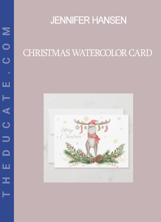 Jennifer Hansen - Christmas Watercolor Card