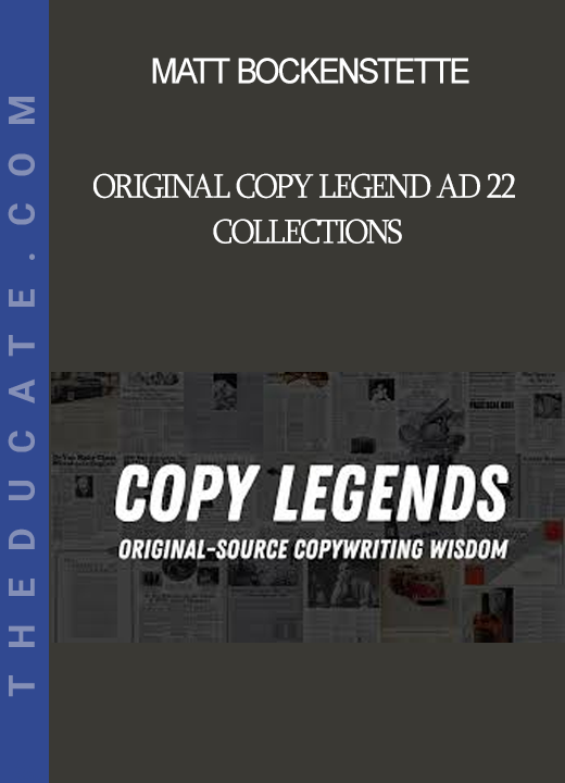 Matt Bockenstette - Original Copy Legend Ad 22 Collections